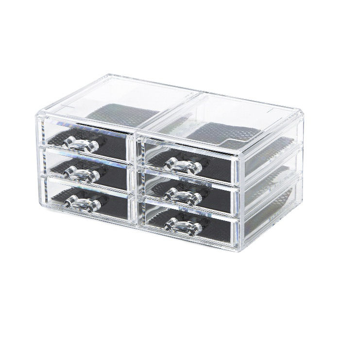 6 Drawer Jewellery Box Transparent Compactor